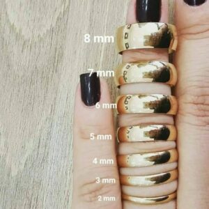 alianças em ouro 18k modelo clássico tradicional (abaulada e polida)