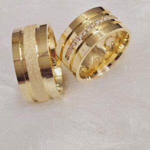 alianças em ouro 18k modelo magnífica harmonia