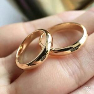 alianças em ouro 18k modelo abaulada conforto premium