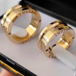 alianças em ouro 18k modelo luxo Ícone (estilo bvlgari)