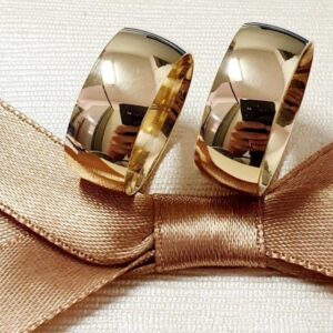 alianças em ouro 18k modelo presença clássica